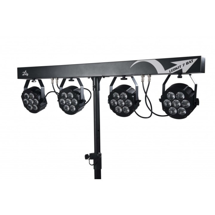 SAGITTER | SG LEDKITHP7BAT Kit led a batteria 4 proiettori 7x10W RGBW / FC