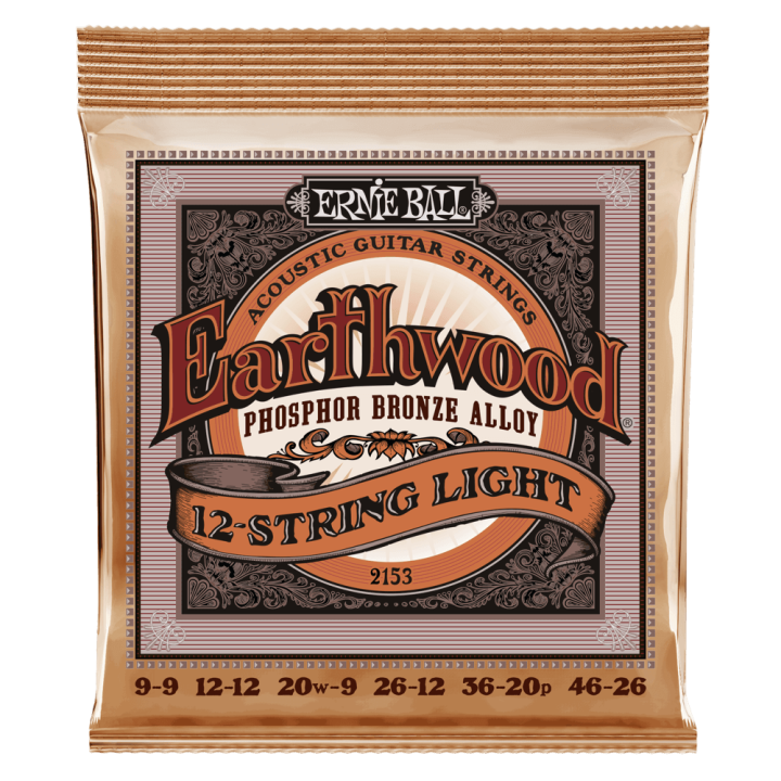 Acquista ERNIE BALL 2153 EARTHWOOD PHOSPHOR BRONZE LIGHT 12 corde 9-46 online | Merula Strumenti Musicali