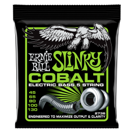 Acquista ERNIE BALL 2736 Bass 5 Slinky Cobalt Electric Bass Strings - 45-130 Gauge online | Merula Strumenti Musicali