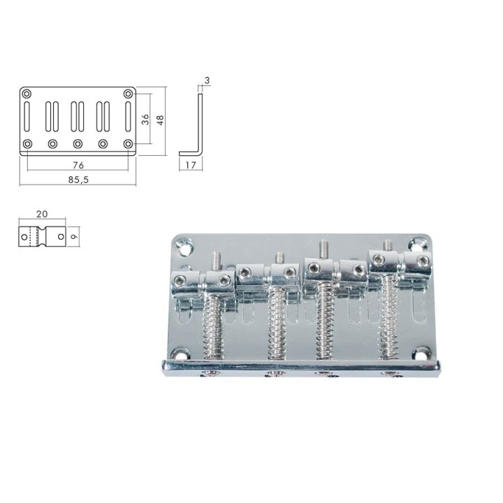 Acquista BOSTON BB-134-C PONTE ATTACCACORDE PER BASSO JOCKER online | Merula Strumenti Musicali