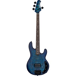 Acquista STERLING STINGRAY RAY34PB 4 POPLAR BURL NEPTUNE BLUE SATIN online | Merula Strumenti Musicali