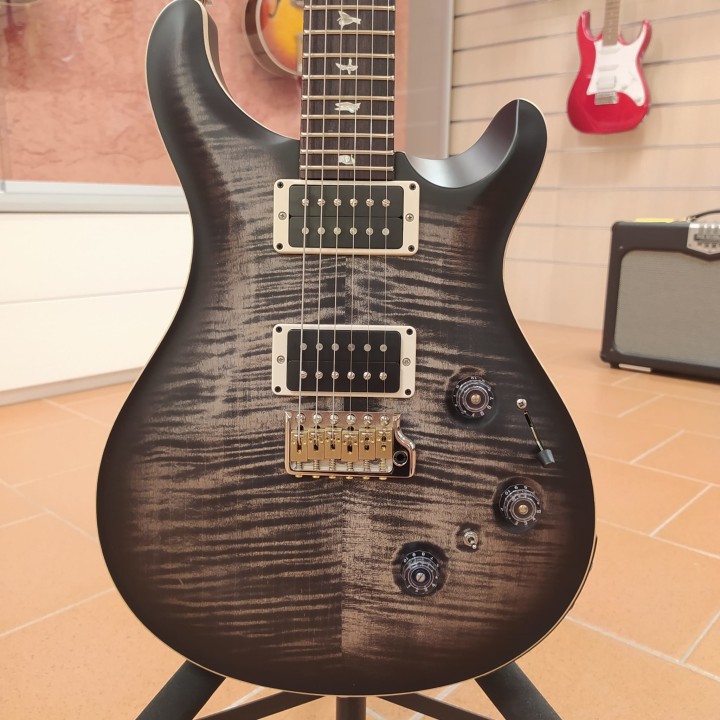 Acquista PRS Custom 24 Piezo Pattern Thin Charcoal Burst online | Merula Strumenti Musicali
