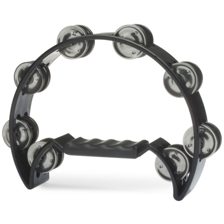 Stagg TAB-2 BK  Tamburello a mezza luna in plastica con 16 jingles  Colore: nero