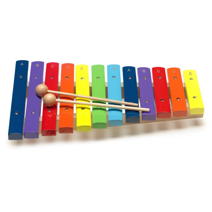 Stagg Xylofono- XYLO-J12 RB  Xilofono a 12 tasti in legno colorati - Struttura in legno - 1,5 ottave (A to E) - Due battenti in 