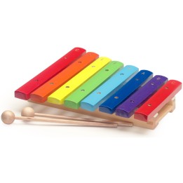 Stagg Xylofono - XYLO-J8 RB  Xilofono a 8 tasti in legno colorati - Struttura in legno - 1 ottava (C to C) - Due battenti in leg