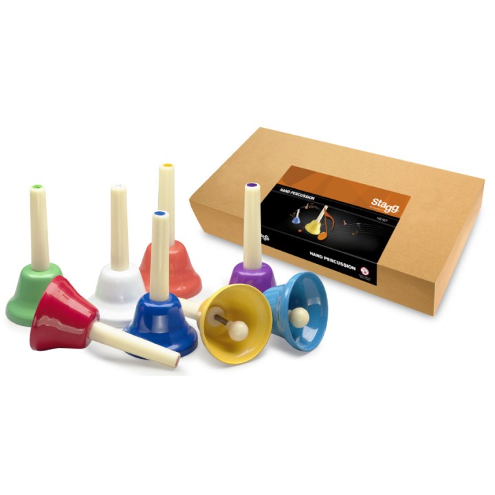 Stagg Set Campanelle - HB SET  Set di 8 campanelle da mano con manico