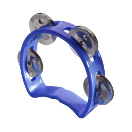 Stagg Tamburello - TAB-MINI/BL  Mini-tamburello in plastica a 1/2 luna - 4 sonagli - Colore: blu