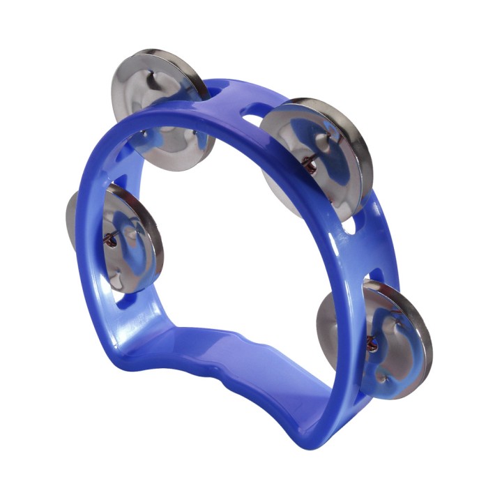 Stagg Tamburello - TAB-MINI/BL  Mini-tamburello in plastica a 1/2 luna - 4 sonagli - Colore: blu