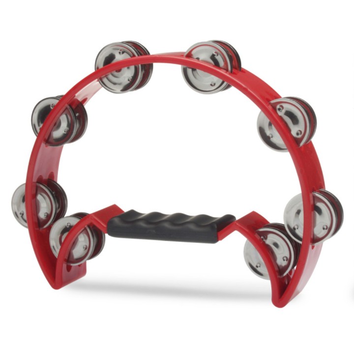 Stagg TAB-2 BL  Tamburello a mezza luna in plastica con 16 jingles  Colore: rosso