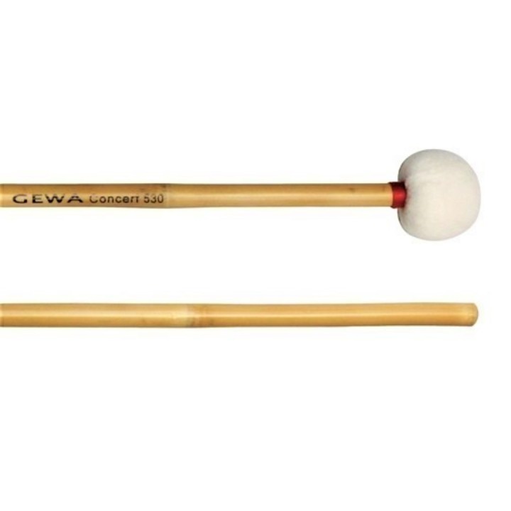 Gewa Battenti Timpano Concert - 821530  Testa in feltro Manico in bambù Diametro 30mm Lunghezza 36cm