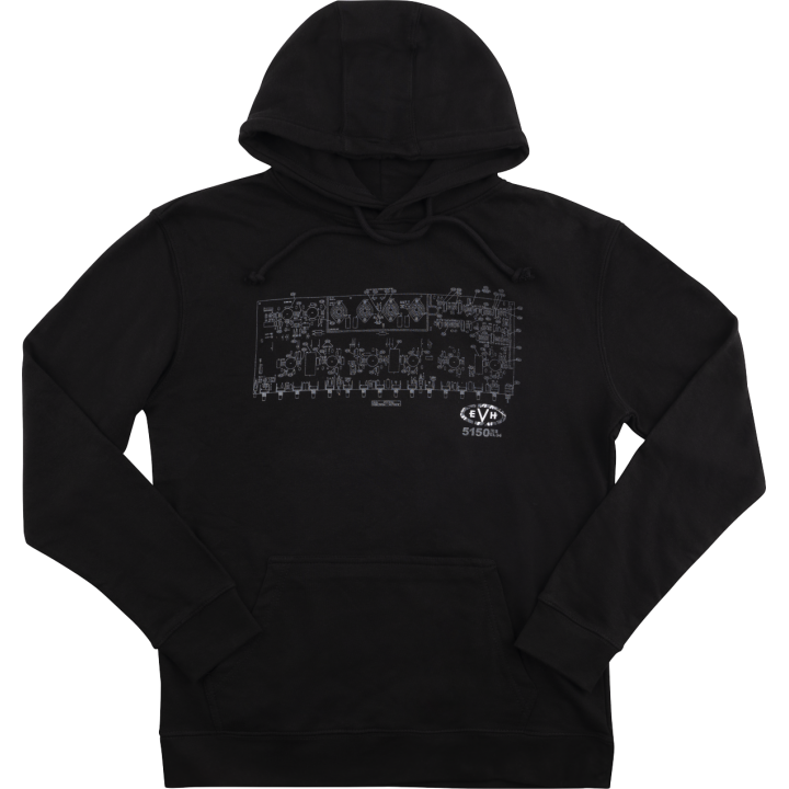Acquista EVH 0223277606 EVH SCHEMATIC FLEECE BLK L online | Merula Strumenti Musicali