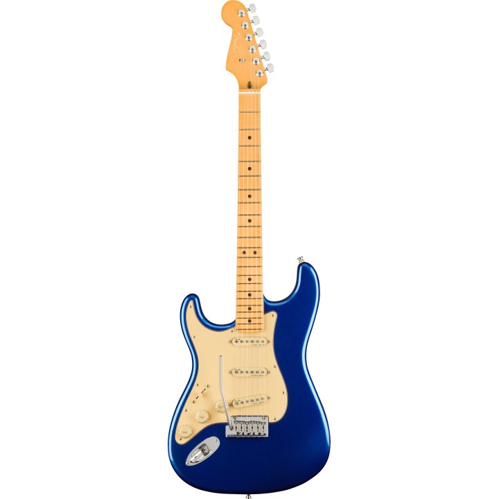 Acquista FENDER American Ultra Stratocaster Left-Hand, Maple Fingerboard, Cobra Blue online | Merula Strumenti Musicali