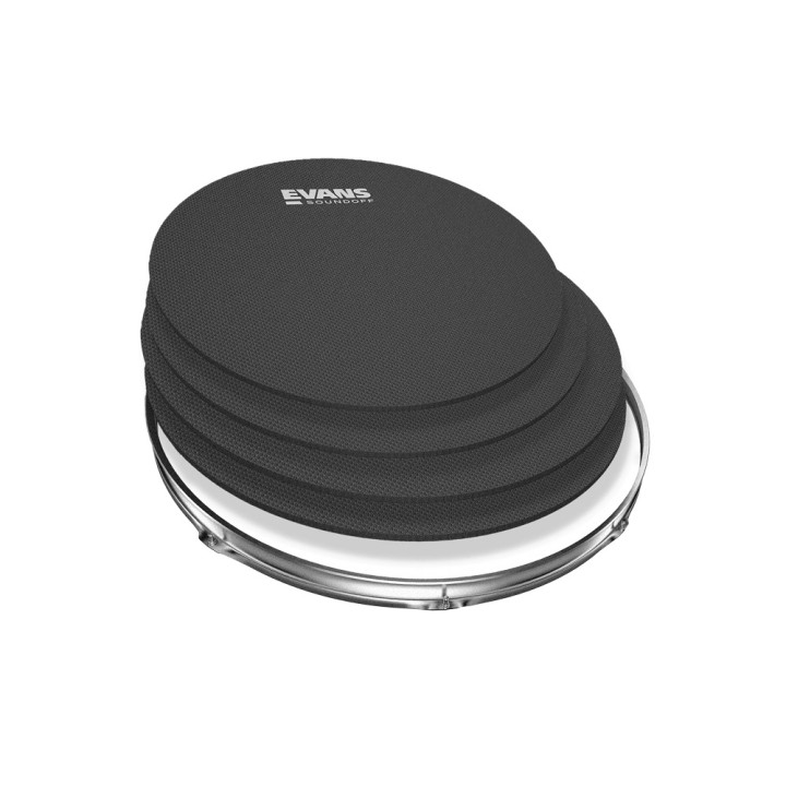 Evans SoundOff Set 10"-12"-14"-16" - SO-0246  Set di sordine in gomma da applicare sui fusti misure 10"-12"-14"-16"