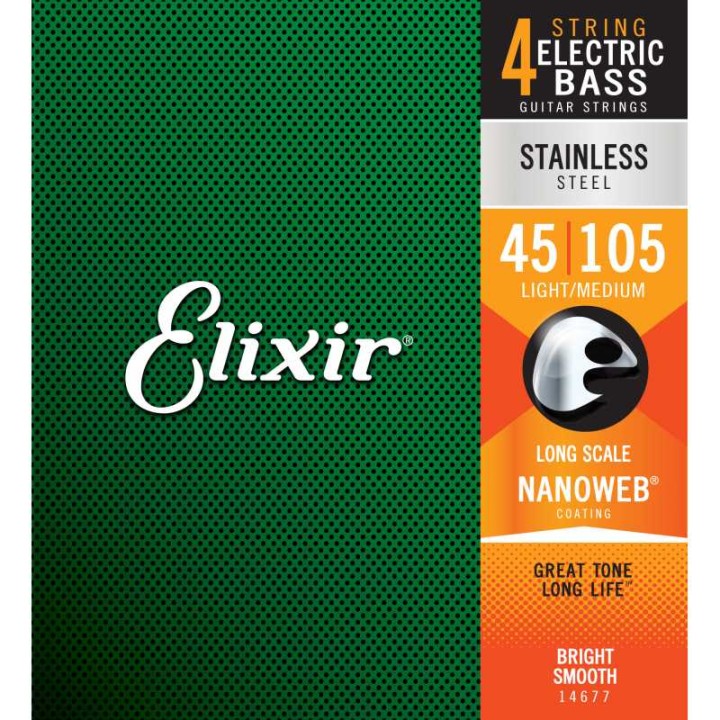 Acquista ELIXIR 14677 ELECTRIC BASS STAINLESS STEEL NANOWEB online | Merula Strumenti Musicali
