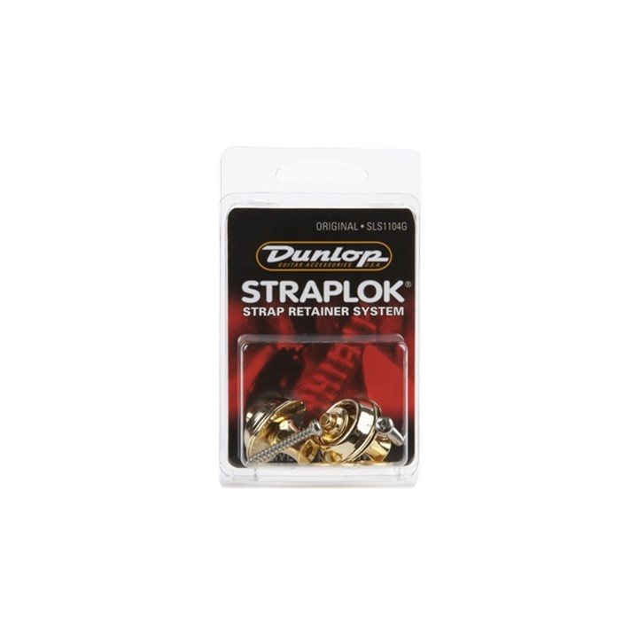 Acquista DUNLOP SLS1104G STRAPLOK ORIGINAL STRAP RETAINER SYSTEM, GOLD online | Merula Strumenti Musicali