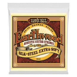 ERNIE BALL | 2047 EARTHWOOD SILK & STEEL 80/20 BRONZE EXTRA SOFT 10-50