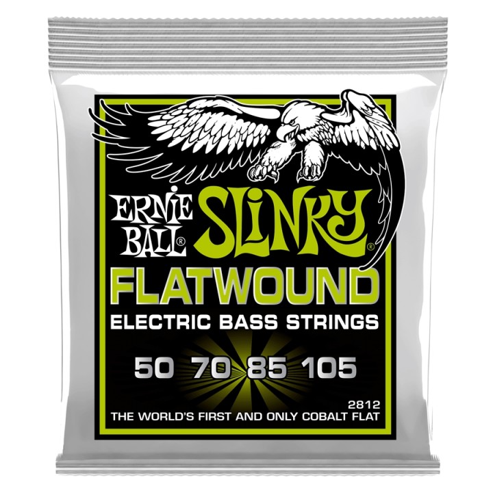 Acquista ERNIE BALL 2812 REGULAR SLINKY FLATWOUND 50-105 online | Merula Strumenti Musicali