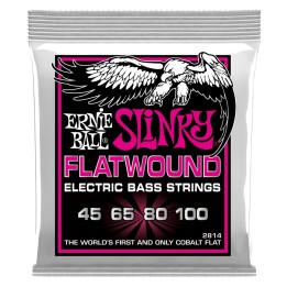 Acquista ERNIE BALL 2814 SUPER SLINKY FLATWOUND 45-100 online | Merula Strumenti Musicali