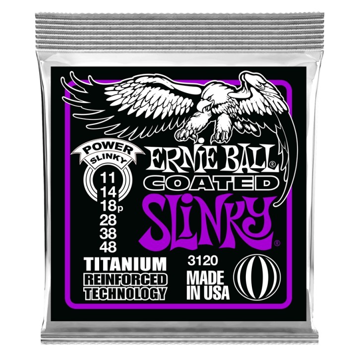 Acquista ERNIE BALL 3120 RPS COATED TITANIUM POWER SLINKY 11-48 online | Merula Strumenti Musicali