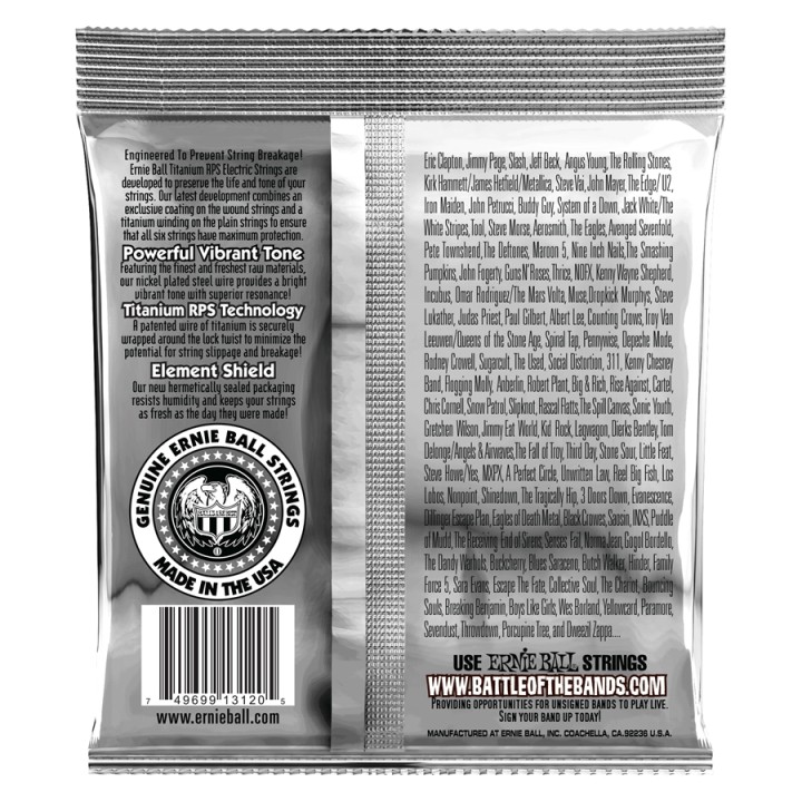 Acquista ERNIE BALL 3120 RPS COATED TITANIUM POWER SLINKY 11-48 online | Merula Strumenti Musicali