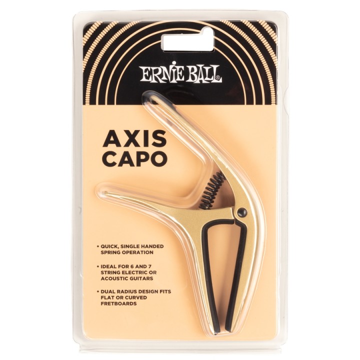 Acquista ERNIE BALL 9606 AXIS CAPO GOLD SATIN online | Merula Strumenti Musicali