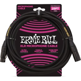 Acquista ERNIE BALL EB 25FT MIC CABLE BLK XLR BLK/GLD SHRINK online | Merula Strumenti Musicali