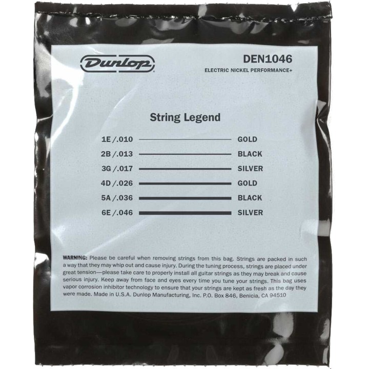 Acquista DUNLOP Den1046 Nickel Plated Steel, Medium, Set/6 online | Merula Strumenti Musicali