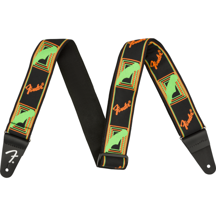 Acquista FENDER NEON MONOGRAM STRAP GRN/ORNG 0990681301 online | Merula Strumenti Musicali