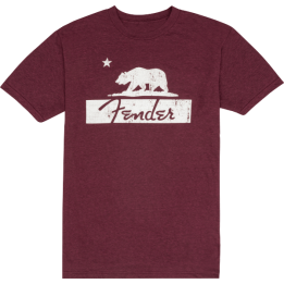 Acquista FENDER BURGANDY BEAR UNISEX T-SHIRT, XL 9190138606 online | Merula Strumenti Musicali