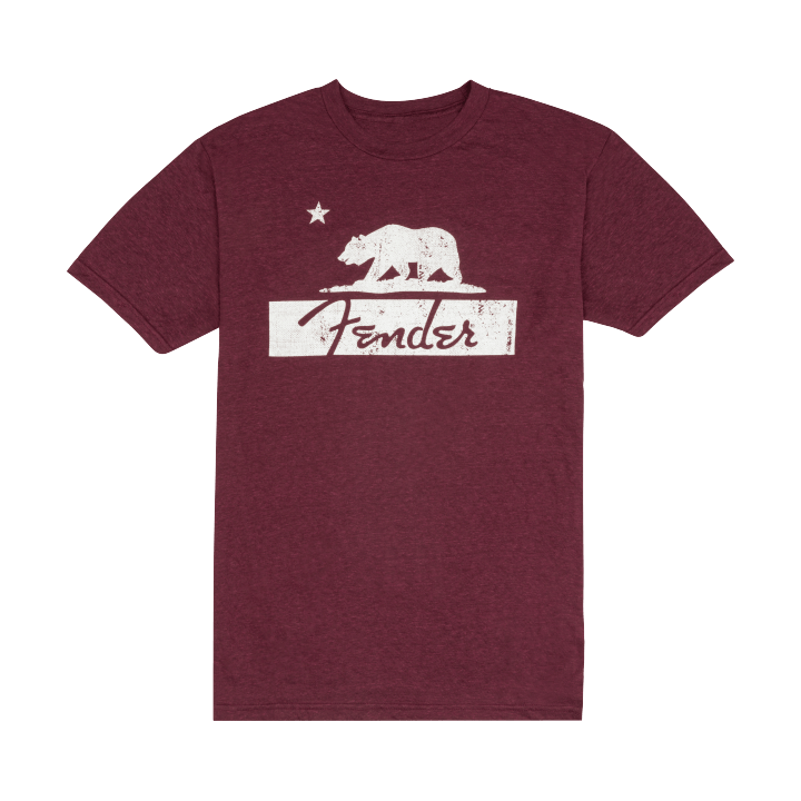 Acquista FENDER BURGANDY BEAR UNISEX T-SHIRT, XL 9190138606 online | Merula Strumenti Musicali