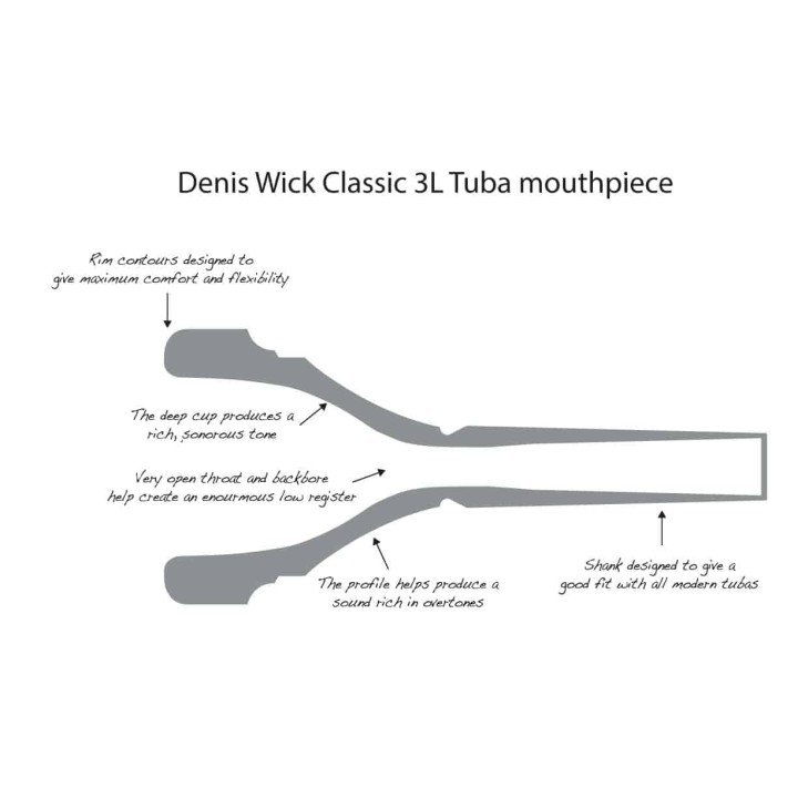 Acquista DENIS WICK Bocchino Basso Tuba 3sl "C.S." S.P. online | Merula Strumenti Musicali