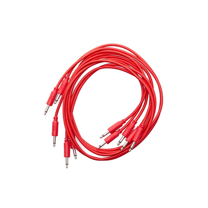 Erica Synths - 5 Pcs 90cm Braided Cables, Red
