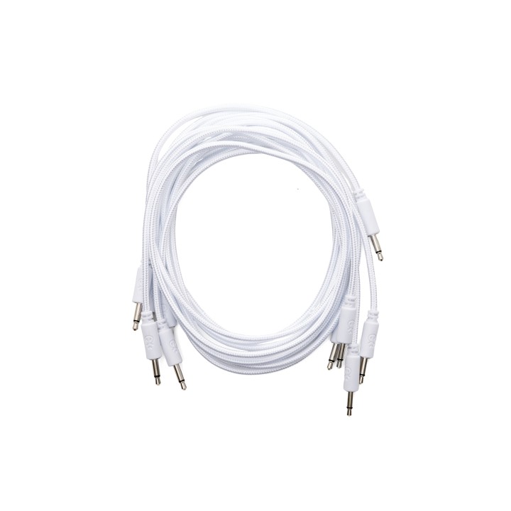 Erica Synths 5 Pcs 90cm Braided Cables White
