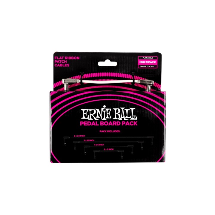 Acquista ERNIE BALL EB 6387 FLAT RIBB PATCH CAB MULTIPACK WHITE online | Merula Strumenti Musicali