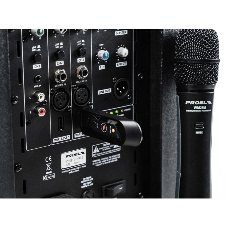 PROEL - U24H: Radiomicrofono Wireless (per Pc e diffusori a batteria V10FREE e V12FREE)