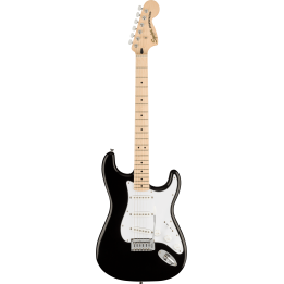 Acquista SQUIER Affinity Series Stratocaster, Maple Fingerboard, White Pickguard, Black online | Merula Strumenti Musicali