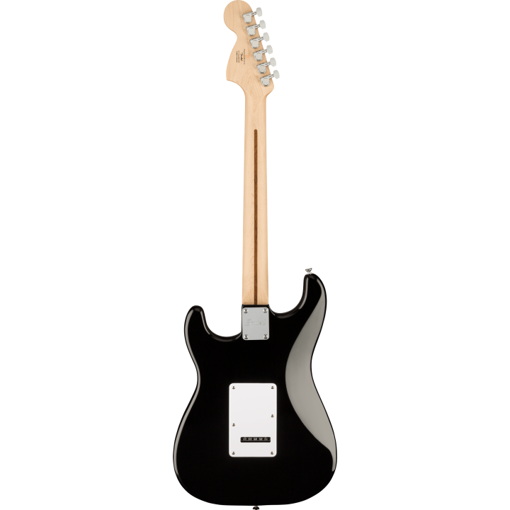 Acquista SQUIER Affinity Series Stratocaster, Maple Fingerboard, White Pickguard, Black online | Merula Strumenti Musicali