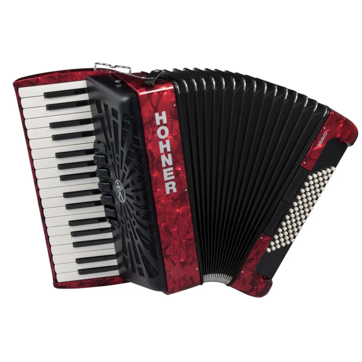 Acquista HOHNER BRAVO III 72 ROSSO SILENTKEY online | Merula Strumenti Musicali