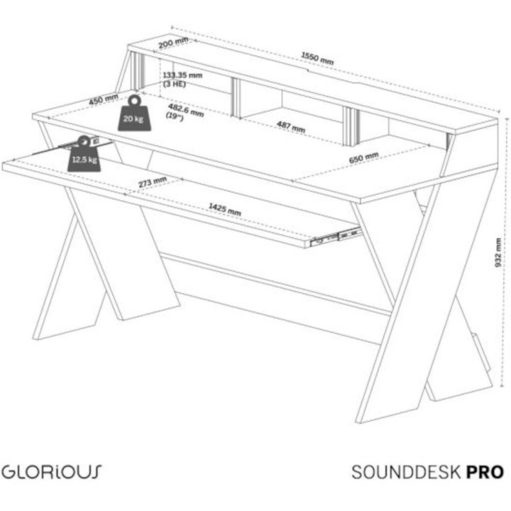 Acquista GLORIOUS SOUND DESK PRO WALNUT online | Merula Strumenti Musicali