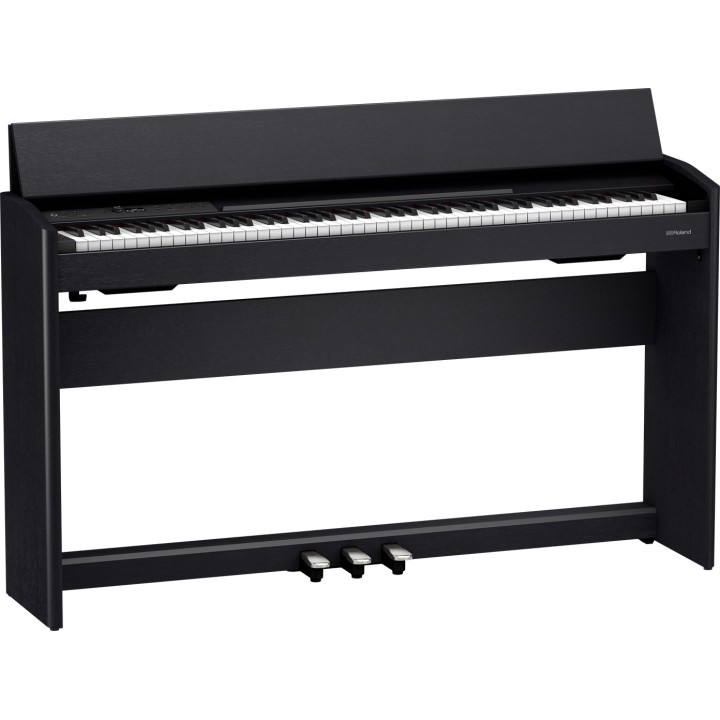 roland f701 black piano digitale con mobile