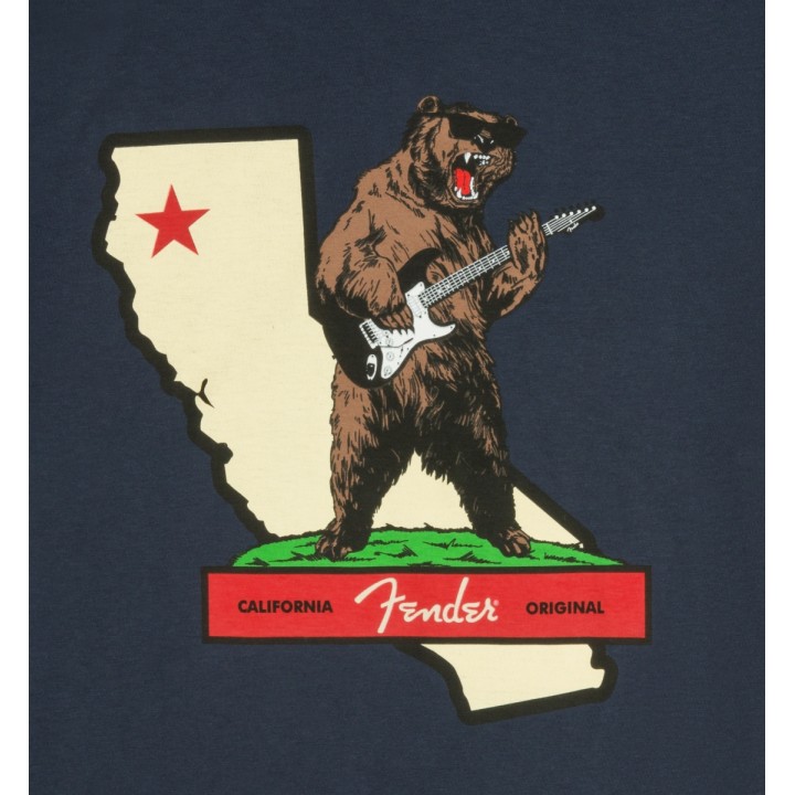 Acquista FENDER 9190136906 FENDER ROCKS CALI T-SHIRT, NAVY 3X online | Merula Strumenti Musicali