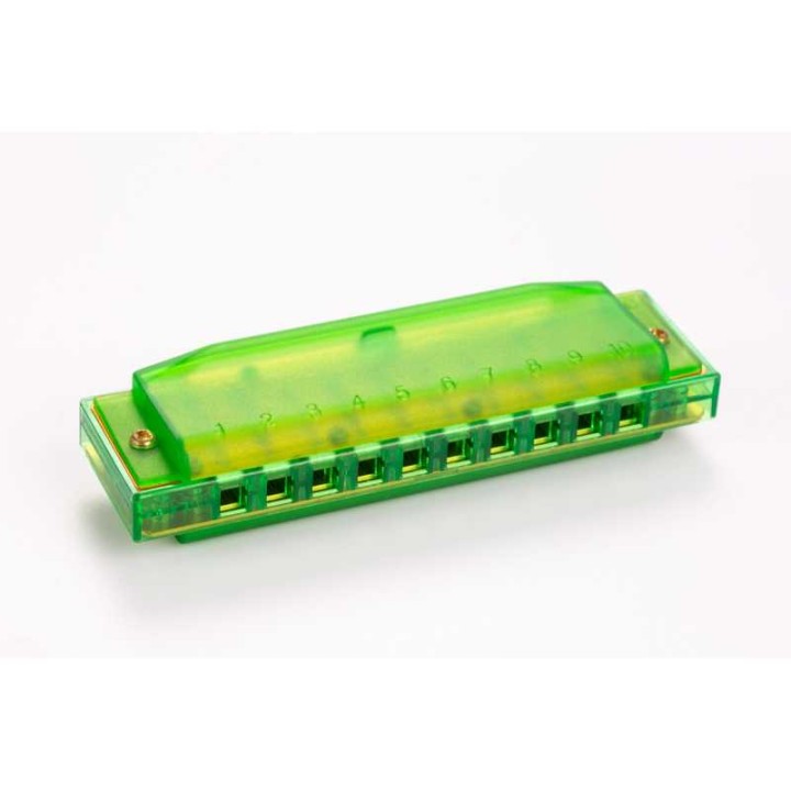 HOHNER ARMONICA DIATONICA TRANSLUCENT M1110G VERDE | Merula Strumenti Musicali