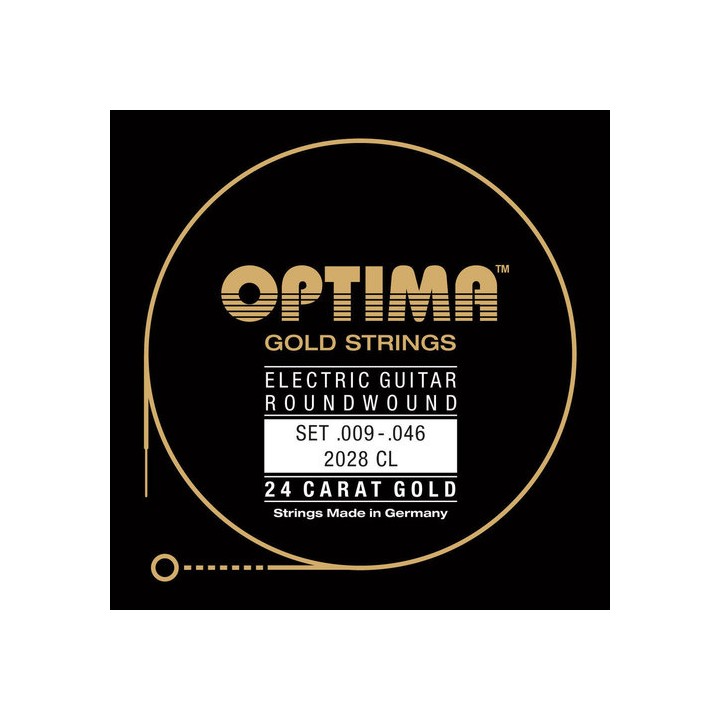 Acquista OPTIMA CORDE PER CHITARRA ELETTRICA GOLD STRINGS ROUND WOUND SET 674637 online | Merula Strumenti Musicali