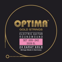 Acquista OPTIMA CORDE PER CHITARRA ELETTRICA GOLD STRINGS ROUND WOUND online | Merula Strumenti Musicali
