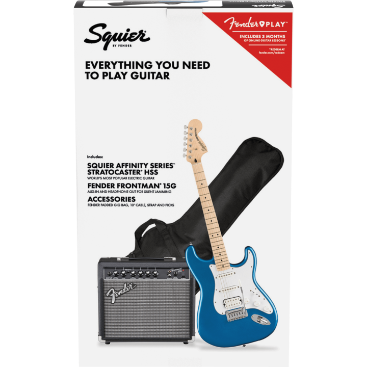 Acquista SQUIER Affinity Series Stratocaster Hss Pack, Maple Fingerboard, Lake Placid Blue, G online | Merula Strumenti Musicali