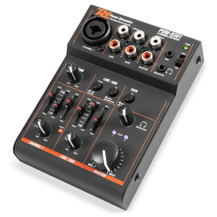 Acquista EGO TECHNOLOGIES PDM-D301 3-CHANNEL USB MIXER SOUNDCARD online | Merula Strumenti Musicali