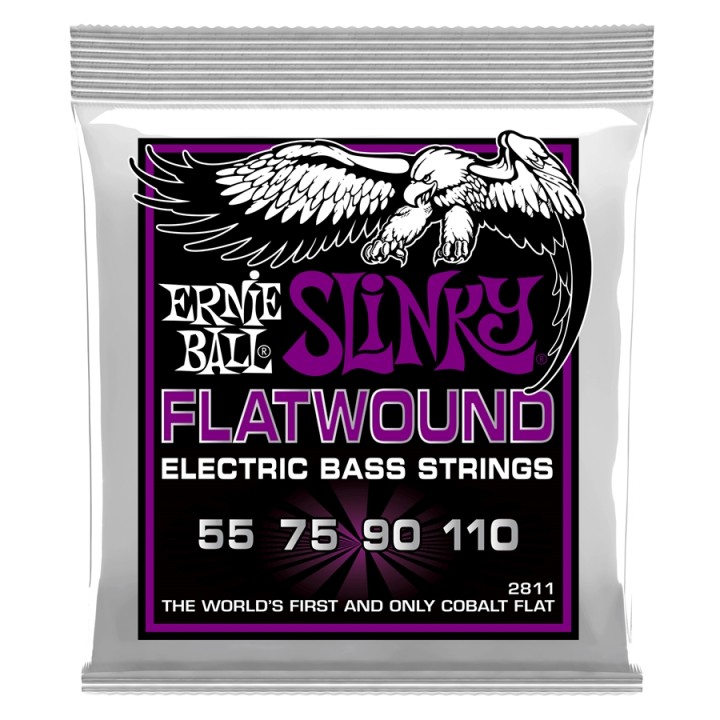 Acquista ERNIE BALL 2811 POWER SLINKY FLATWOUND 55-110 online | Merula Strumenti Musicali