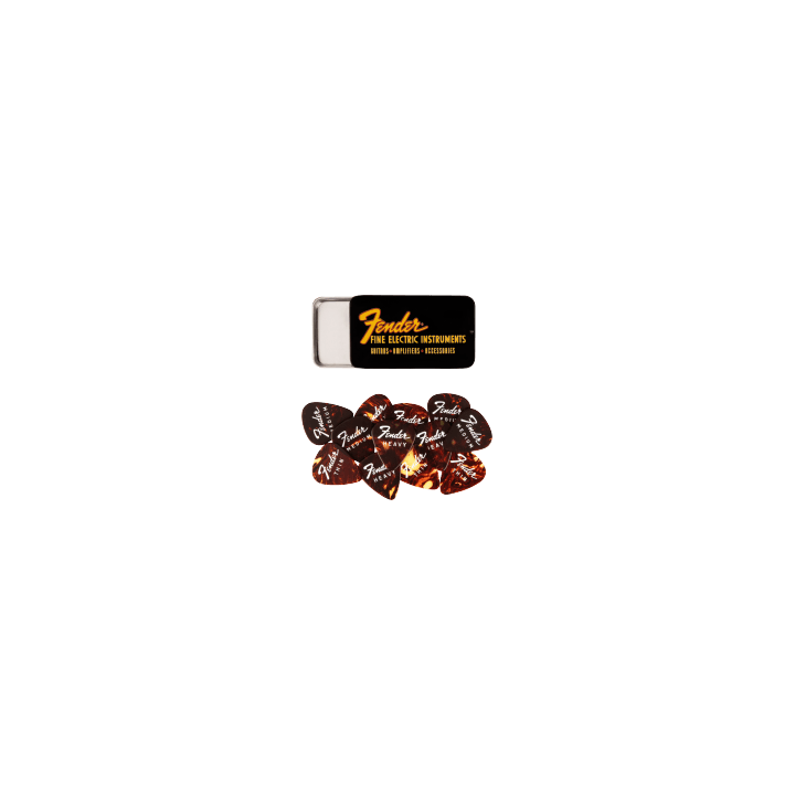 Acquista FENDER 1980351010 Fine Electric Pick Tin (12) online | Merula Strumenti Musicali