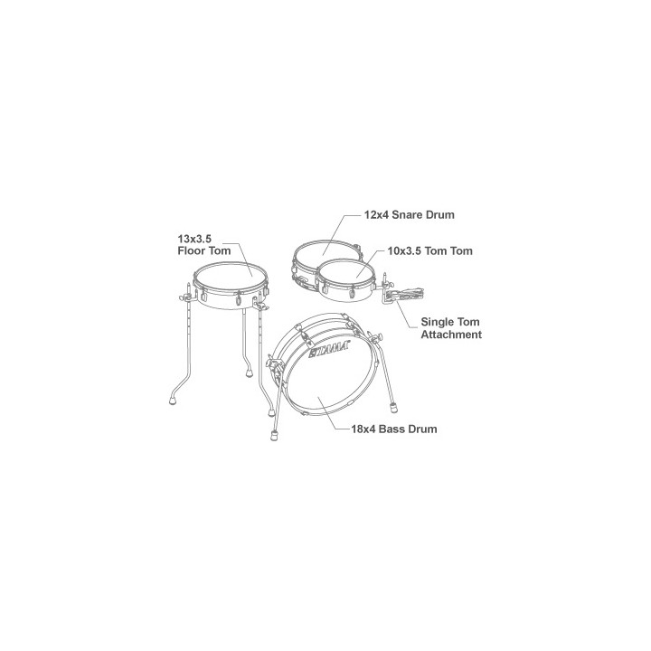 Acquista TAMA Club-Jam Pancake Kit - Ljk48p-Hbk online | Merula Strumenti Musicali