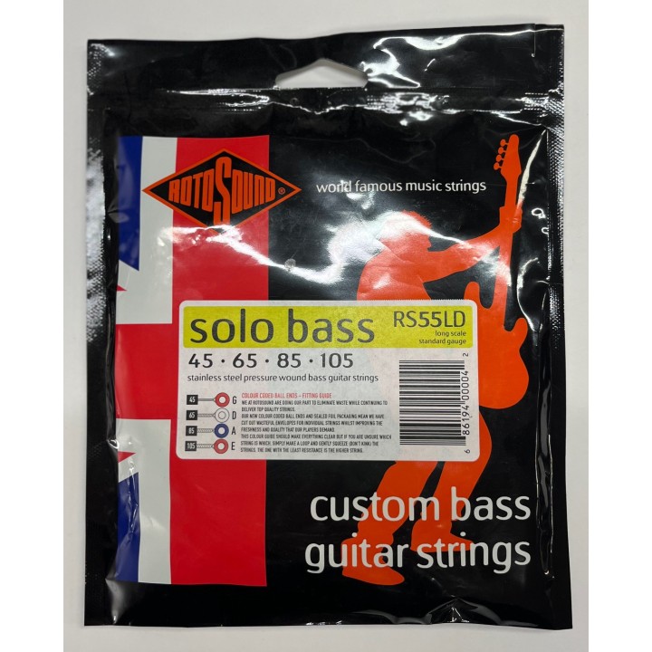 Acquista ROTOSOUND Rs55ld Solo Bass 55 Muta Stainless Steel 45-105 online | Merula Strumenti Musicali